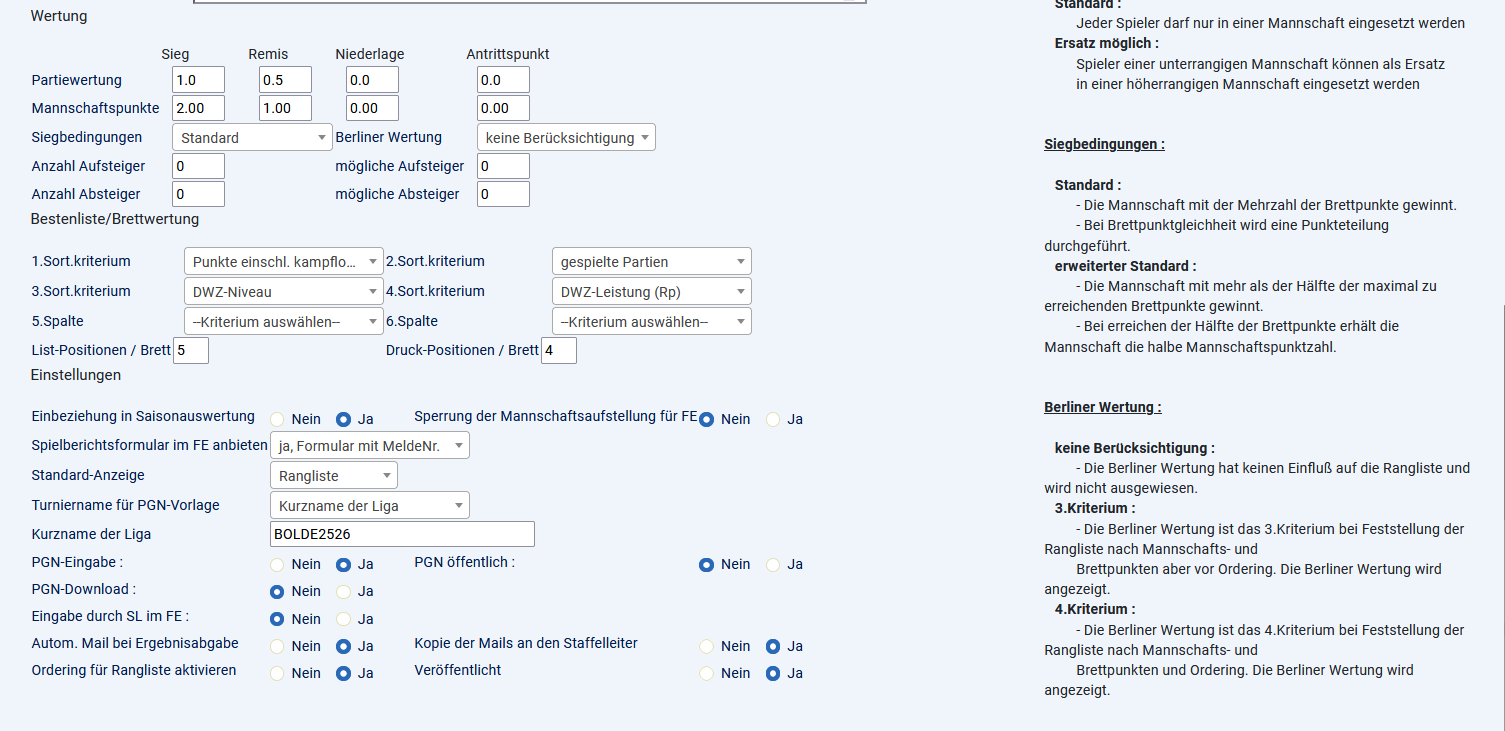 Das Backend - Ligen 2